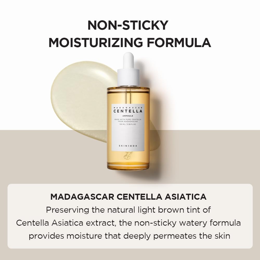 Madagascar Centella Asiatica Ampoule Facial Serum 3.38 Fl.Oz(100Ml)