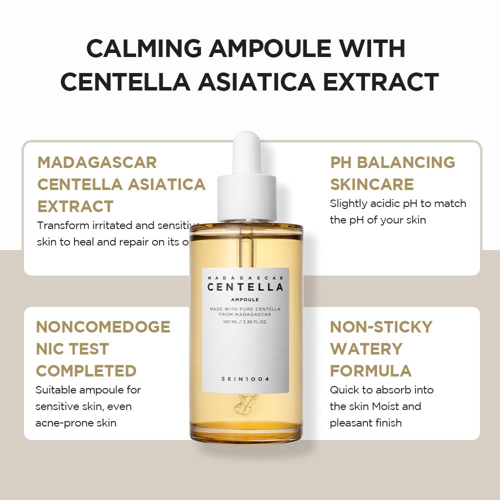 Madagascar Centella Asiatica Ampoule Facial Serum 3.38 Fl.Oz(100Ml)