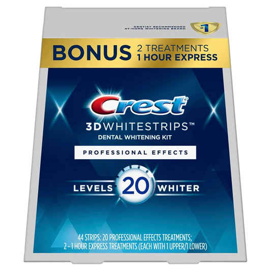 3D Whitestrips Professional Effects, Whitestrip 3D White, Teeth Whitening Strip Kit, 44 Strips (22 Count Pack),  Teeth Whitening Strips, Teeth Whitening Kit