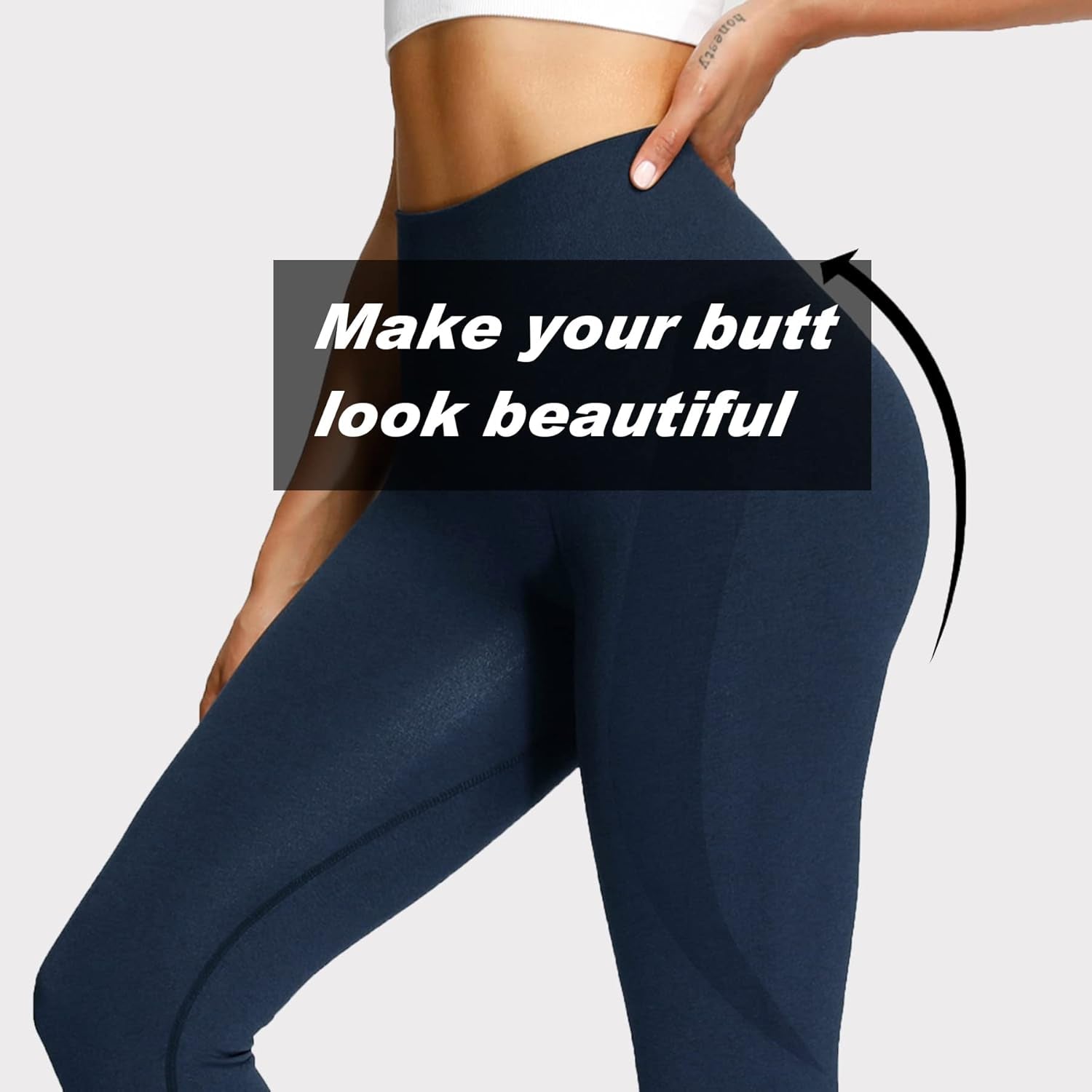 Workout Seamless Leggings for Women Smile Contour High Waisted Gym Yoga Pants Tights