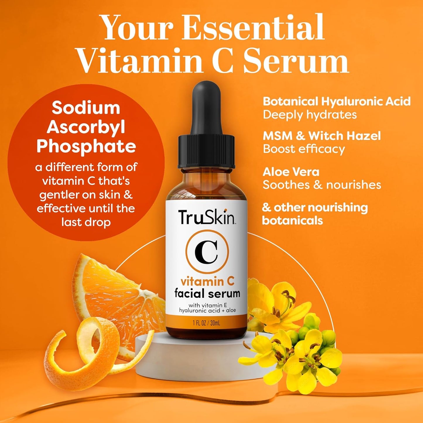 Vitamin C Serum – anti Aging Facial Serum with Vitamin C, Hyaluronic Acid, Vitamin E & More – Brightening Serum for Dark Spots, Even Skin Tone, Eye Area, Fine Lines & Wrinkles, 1 Fl Oz