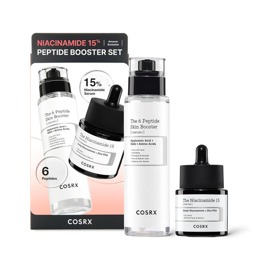 Niacinamide 15% Peptide Booster Set - Amazon Exclusive - Korean Skin Care Set, Gift Sets, Stocking Stuffers for Women, Niacinamide Serum, Face Serum