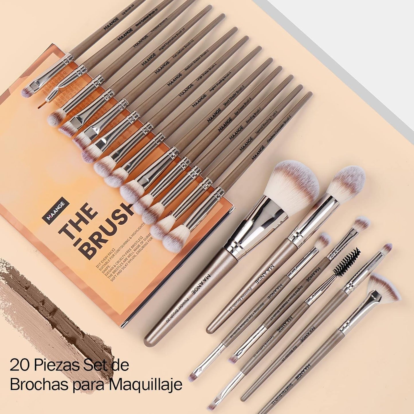 Make up Brushes, 20 Pcs Professional Makeup Brushes Set Foundation Eyeshadow Blush Brush,Travel Kabuki Blending Concealers Face Powder Eye Makeup Brush Sets with Gift Box